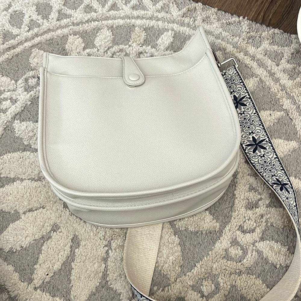 Authentic ah•dorned bag gray with silver clasps